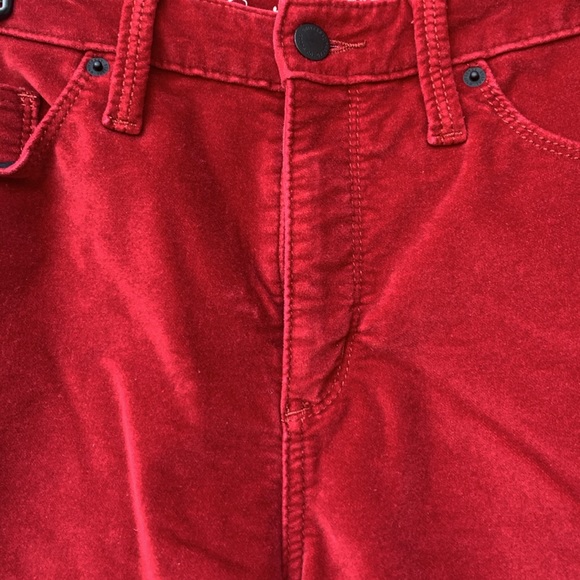 Women’s red, velvet-style dress pants size 12 - Picture 2 of 5